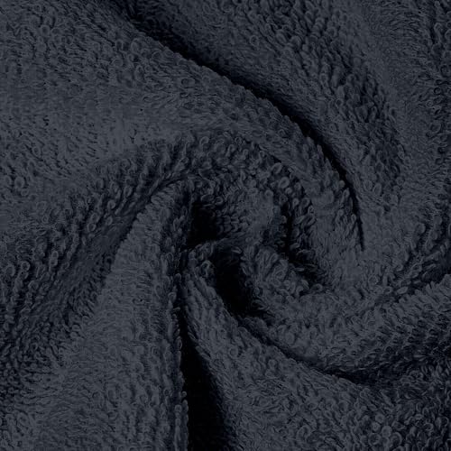 Image of Divine Casa Premium Charcoal Grey Cotton Bath Towel 550 GSM, Ultra Soft Spa Towel, Highly Absorbent, 75x150 cm