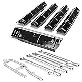 Uniflasy Grill Replacement Parts for Dyna-Glo 5 Burner DGH474CRP DGH485CRP DGH483CRP, 4 Burner DGH450CRP DGH450CRN, Porcelain Steel Heat Plate, Stainless Steel Burner for Dyna Glo 5 Burner Grill