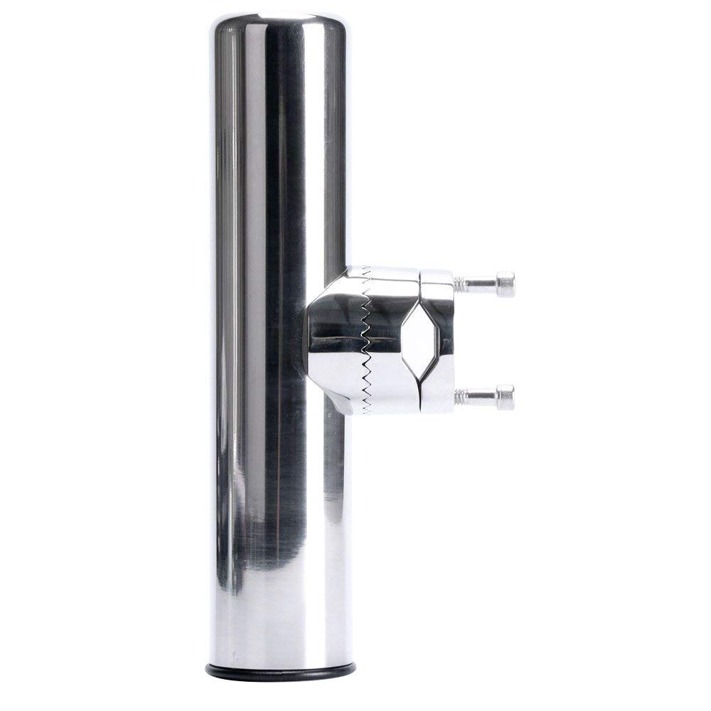 FreeTec Uchwyt na wędkę do montażu na szynie ze stali nierdzewnej na uchwyt na wędkę do szyn (2 szt. 1 cal do 1-1/10.2 cm)