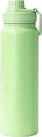 Garrafa Térmica 800ml de Inox, Parede Dupla, Isolamento a Vácuo, Bico Antivazamento, Com Alça, Mantém Quente e Gelado (Verde)