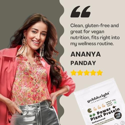 Image of GOBBLERIGHT Power Plant Protein Powder Unflavoured 1kg | 28.5g Protein Per Serve | No Added Sugar | Isolate & Concentrate Pea Rice Powder | 4.91g BCAA | No Bloat & Gut Friendly | Gluten Free & Vegan
