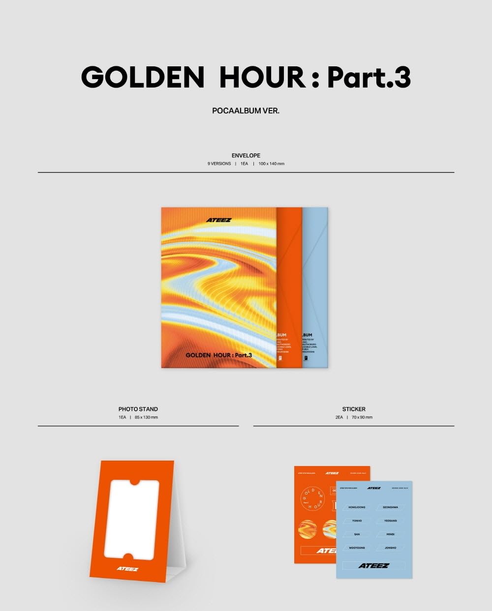 Amazon.com: A-TEEZ GOLDEN HOUR : Part.3 [Pocaalbum Random ver