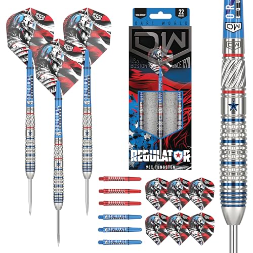 DW Regulator 90% Tungsten Steel Tip Darts, Precision Balanced, Accurate and Durable - Perfect for Professional and Recreational Players (24G)