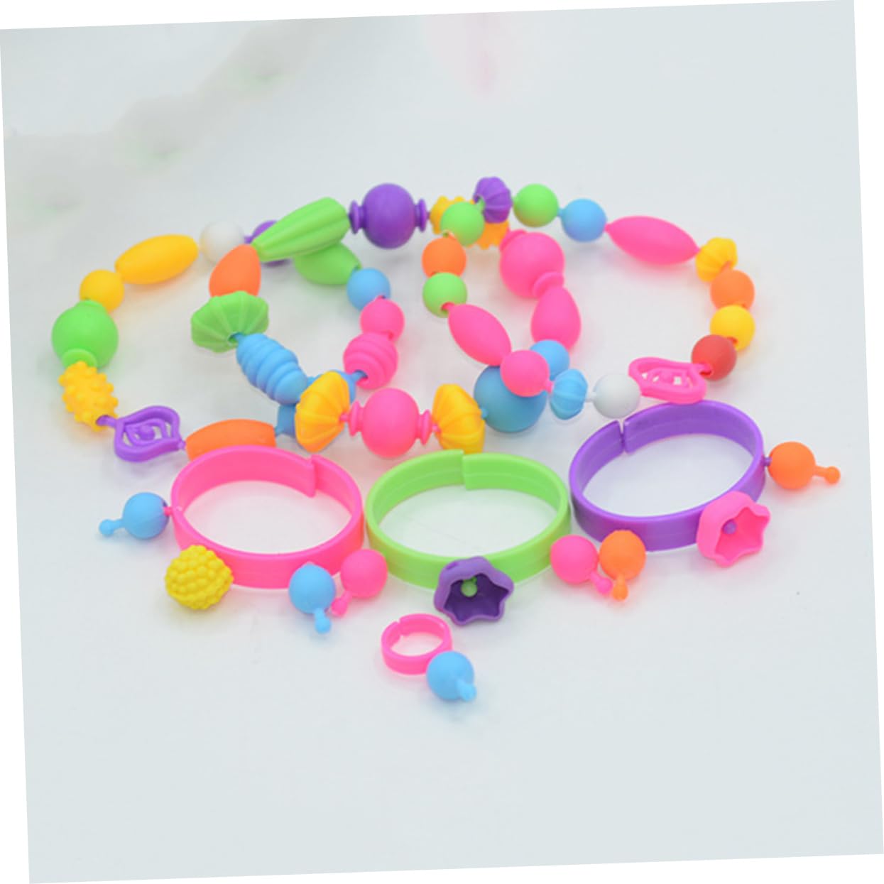 BESTonZON Juego de Cuentas de Plástico para Pulseras Diy, 1 Caja, Niñas