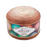 Alize Diva Ombre Batik Yarn, 2 Skn 500 Gr 1750 Meters 1.914 Yards, Microfiber Yarn, Bikini Yarn, Summer Yarn, Hand Knitting Yarn, Swimsuit Yarn, Top Yarn, Lingerie Yarn, Beach Yarn, Crochet (7375)