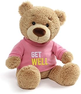 GUND Get Well T-Shirt Teddy Bear Stuffed Animal Plush, Pink, 12.5"