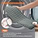 Heizkissen mit Abschaltautomatik, 30x60 cm Wärmekissen Elektrische mit 4-Stunden-Timer und 6 Heizstufen, Heating Pad mit Digitaler Fernbedienung, Waschmaschinenfest Heizkissen Rücken Grau