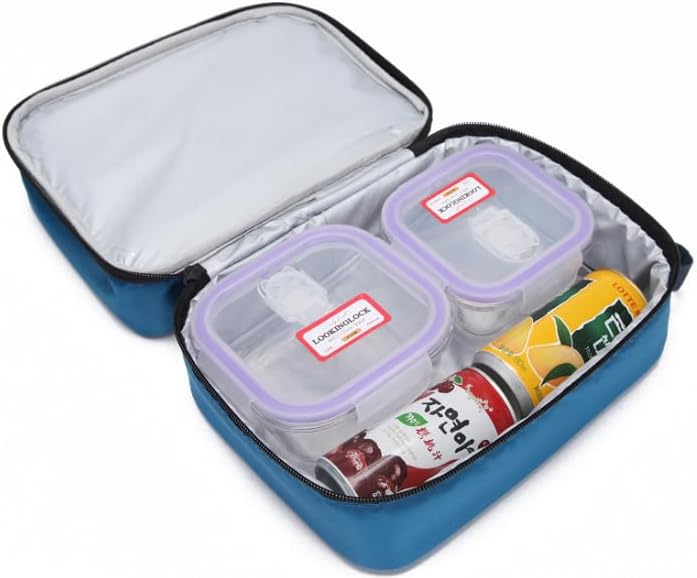Miniatura 3 de La figura 3 es Azul oscuro/Bolsa de almuerzo Bolsa de refrigerador conveniente Bolsa de aislamiento resistente al desgaste, Accesorios de almuerzo