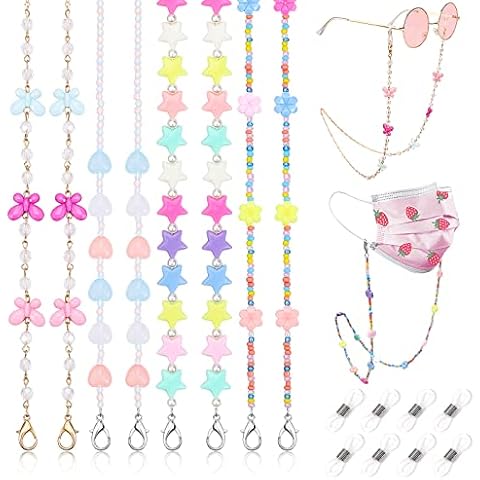 4 Stück Kinder Brillenband für Mädchen,Kinder Maskenhalter,Brillenband Sport Maskenkette Maskenband BrillenschnurSonnenbrille Brillenschnur Brillenkette Brillenkordel Cover