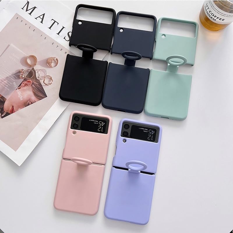 Image of MIDOS Back Cover Compatible with Samsung Z Flip 3 Silicone Case Full Protection Shock Proof Case for Samsung Galaxy Z Flip 3 (Blue)