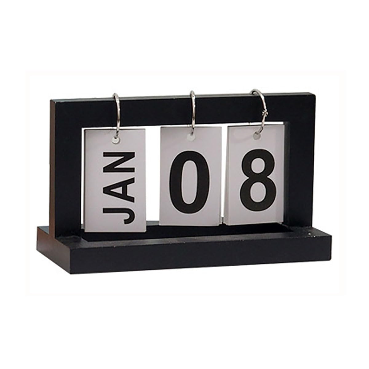 Verve Jelly Ewiger Tischkalender Holzkalender stehender Klappkalender Flipchart Kalender zum Umblättern wiederverwendbarer Heimkalender Ornament für die Dekoration zu Hause oder im Büro