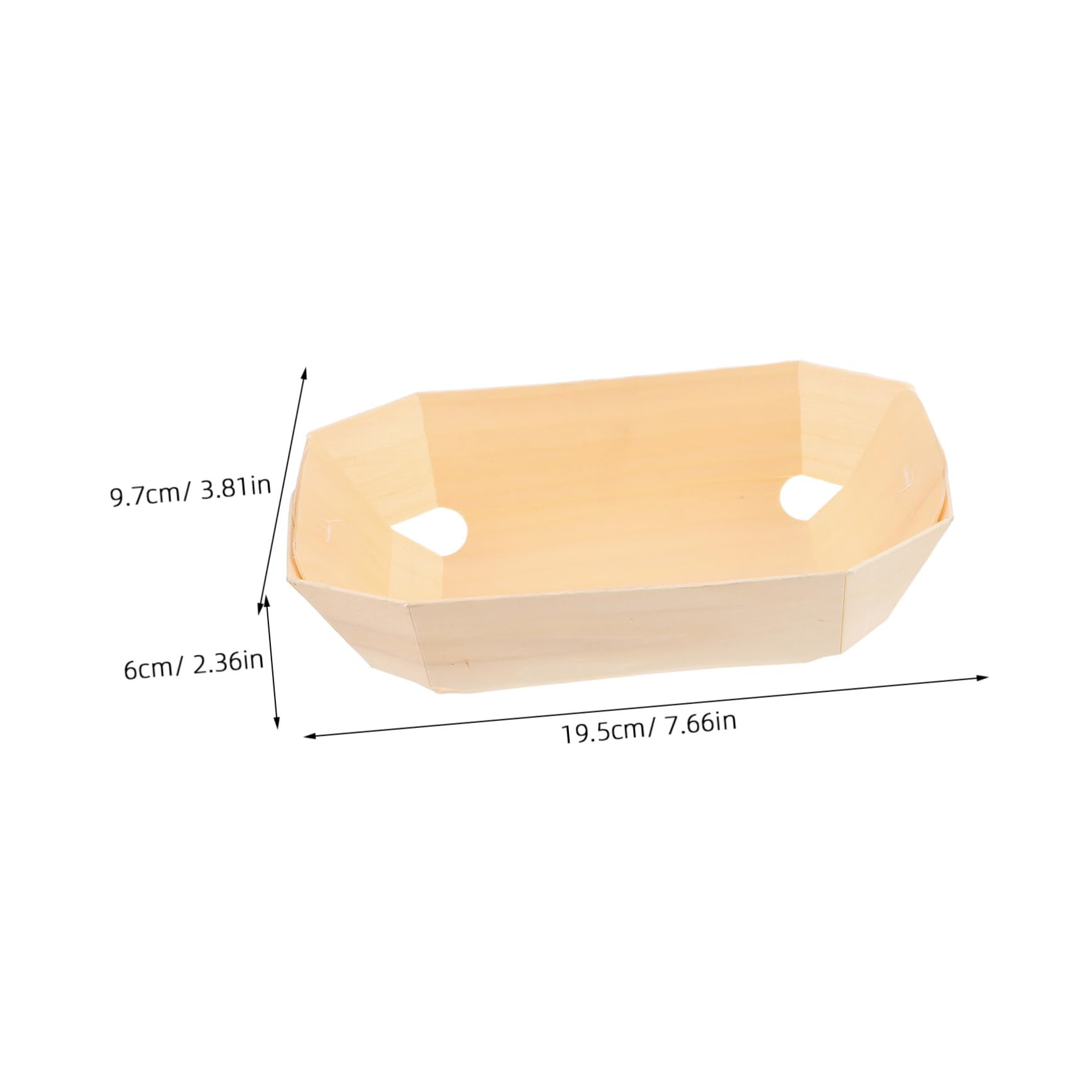 CIYODO 10Pcs Wooden Sushi Tray Natural Wood Sushi Takeaway Box and Cake Transport Boxes for Sushi Cake Bread and More for Outdoor Food Packing and Picnics