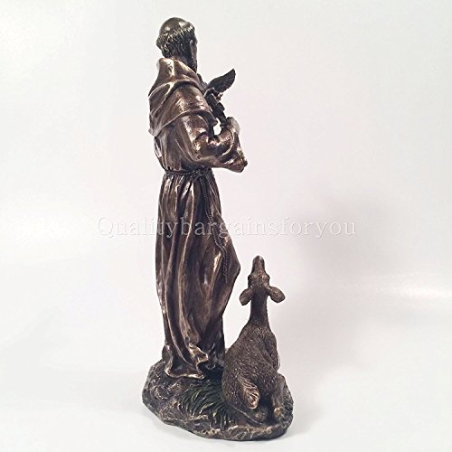 Estatua WU San Francisco de Asís en bronce fundido miniatura 6