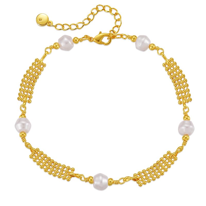 Yumikoo 18k Gold Plated Anklet, Women Adjustable Gold Tone Ankle Bracelet