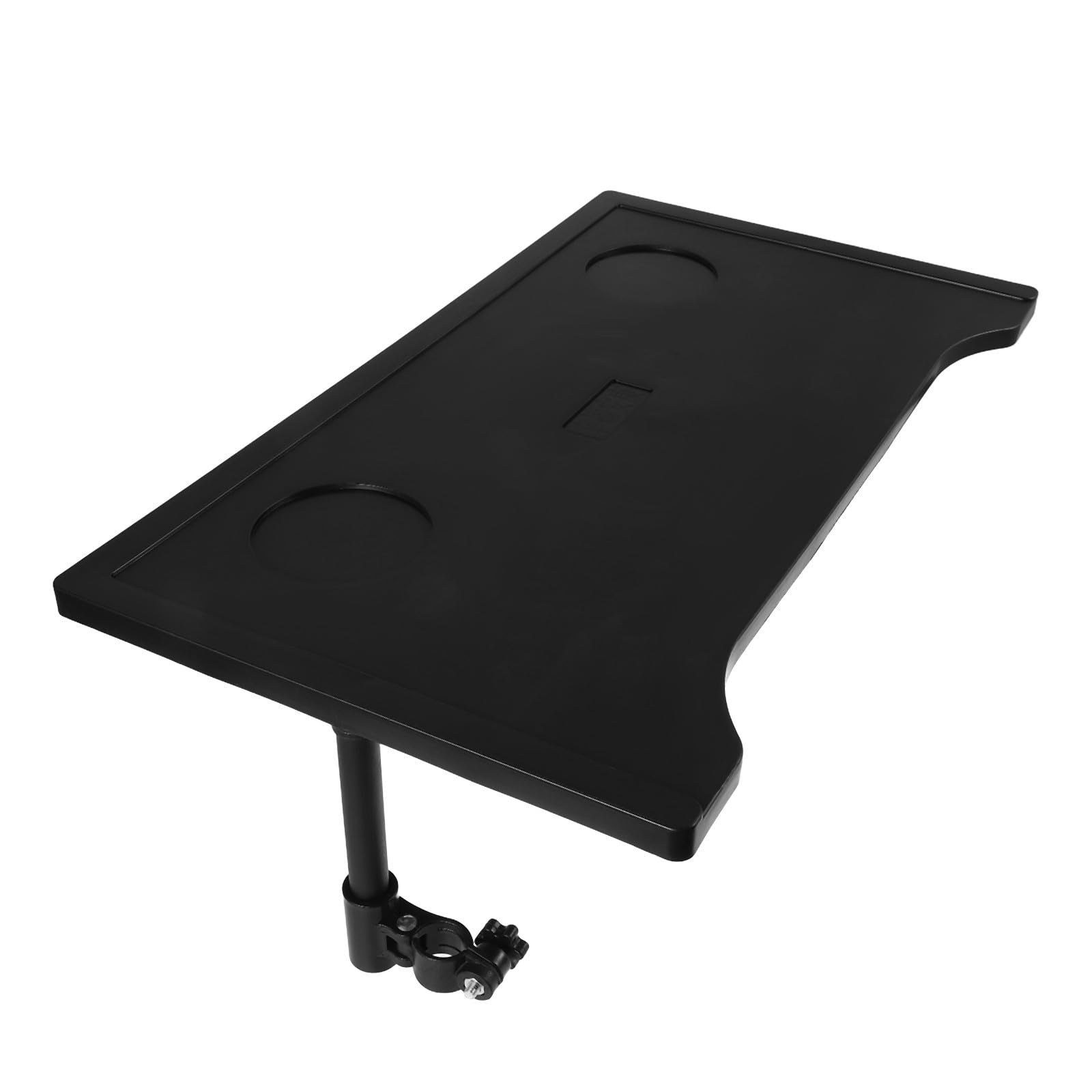 Bandeja Plegable para Silla de Ruedas Negra Mesa de Comedor Ligera de Plástico con Portavasos Accesorio Portátil y Desmontable para Adultos Adaptable y Estable para Personas