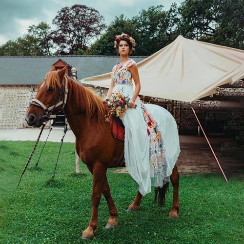 Women's 3D Flower Wedding Dresses 2025 Beach Bridal Gowns Tulle Prom Dress with Train Ball Gown2