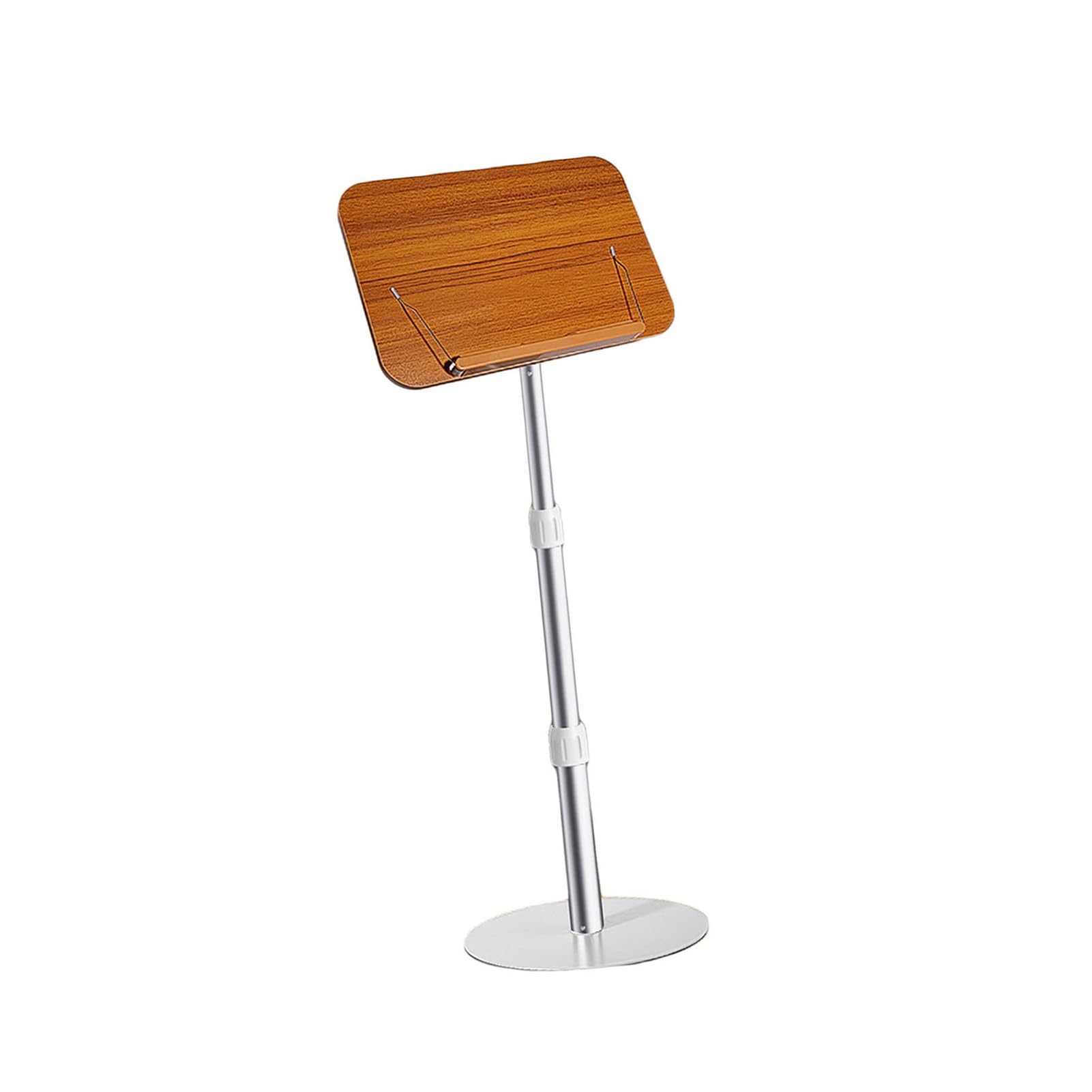 Support De Livre Au Sol, Réglable Et, Sur Pied En Bois Massif, For Livres Cuisine(Walnut,30x30x70-142cm)