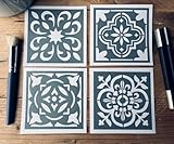 POLYVALENT: Idéal pour personnaliser les tissus, le bois, le métal, le verre et autres surfaces avec différents motifs de carrelage.