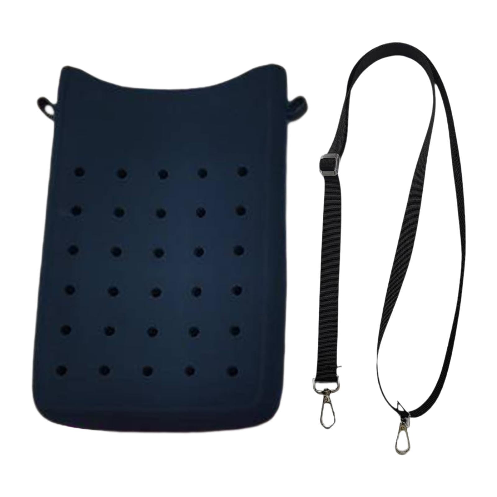 nivaa Phone Holder Bag Elegant Soft Holes Shoulder Bag for Outdoor Traveling Sport Black-picture-54