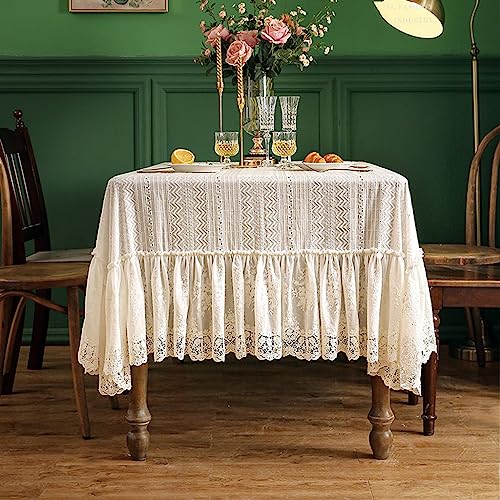 Nappe de table en dentelle rectangulaire 150x240cm chic - 4