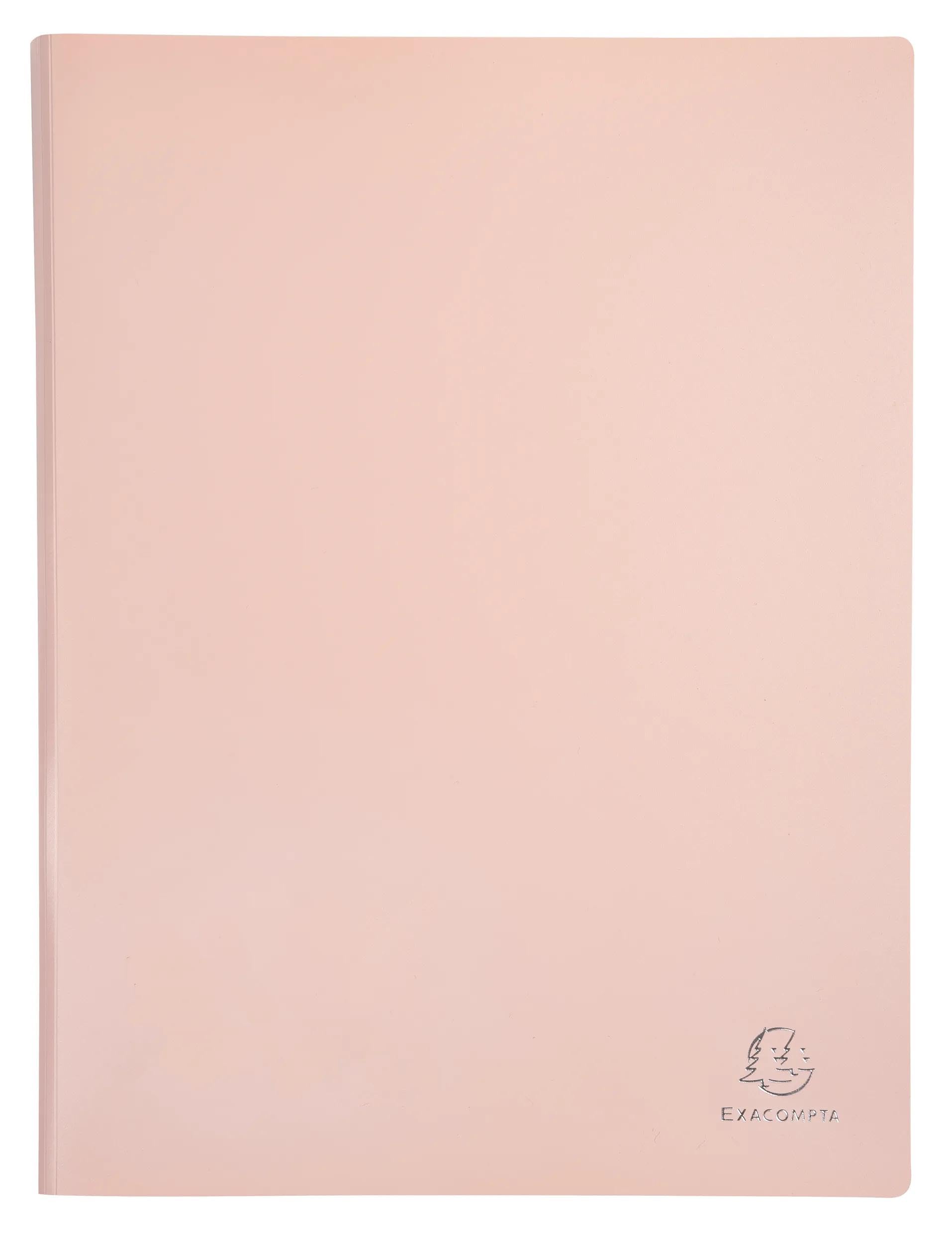 Exacompta 88260E 20er Pack Sichtmappe Aquarel aus blickdichtem Kunststoff DIN A4 mit 20 Klarsichthüllen, 40 Sichten, perfekt für die Schule und das Büro Aktenhülle, Prospekthülle, farbig sortiert
