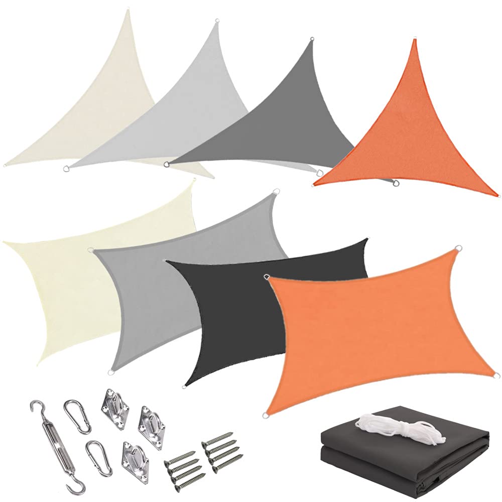 Trade-Shop Sonnensegel Dreieckig 3x3m Anthrazit – UV-Schutz 30+, Wasserabweisend, Mit Spannseilen Für Garten, Terrasse & Balkon