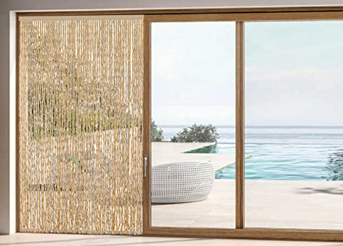 BIANCHERIAWEB Cortina antimosca antiruido caída panel puerta ventana casa maíz 100 x 220 beige