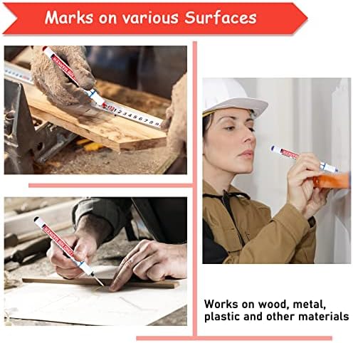 20 Pieces Solid Carpenter Pencil Set, 6 Multi-Purpose Deep Hole Marker