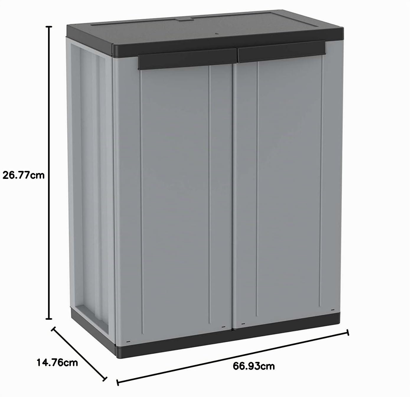 Armoire d'Intérieur et d'Extérieur 2 Portes 3 Étagères Réglables Terry Jwood 268