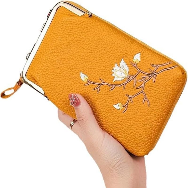 Sling Cross-Body Wallet with Cell Phone Holder, Light Multiple Slots Women Wallets, Retro Anti-Theft Coin Clutch Bag2