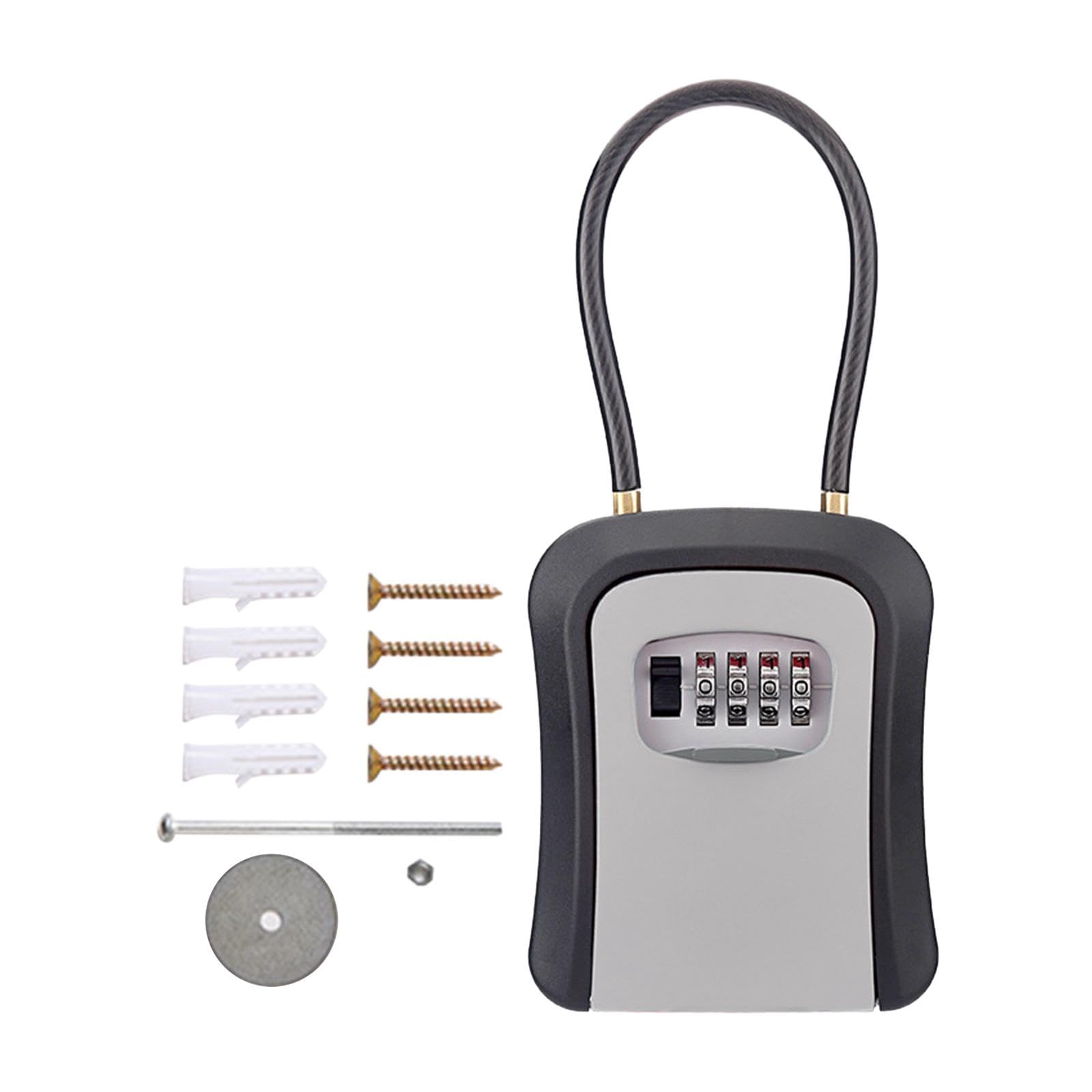 CALANDIS™ Key Storage Lock Box Case Weatherproof for House Keys Multifunctional Sturdy Grey | Lock Boxes | Access Control Equipment | Facility Maintenance Safety-image-20