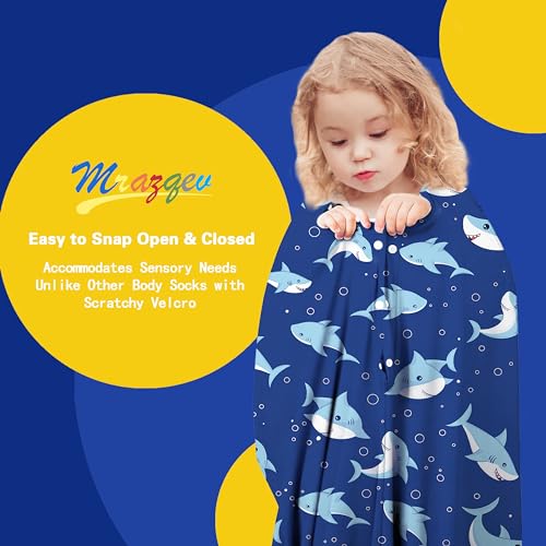 Meia corporal sensorial com movimento dinâmico de tubarão – Saco sensorial extensível – Ajuda as cri