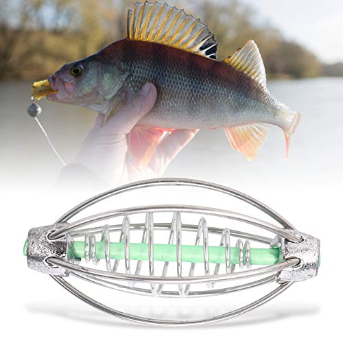 SolUptanisu Señuelo de Pesca con Resorte para Cebo 10 Piezas, Acero Inoxidable y Plástico, Ovalado, 36g miniatura 3