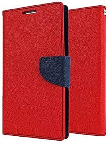 Thinkzy Artificial Leather Flip Cover Case for Vivo Y20 (Red Blue)