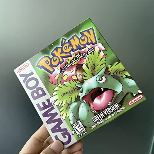 Game Boy Jeux GBC Pokemon Vert Version Boîte Art Cartouche Plateau Boîte Pvc (Pas De Manuel) PAL Version Classique Reproduction