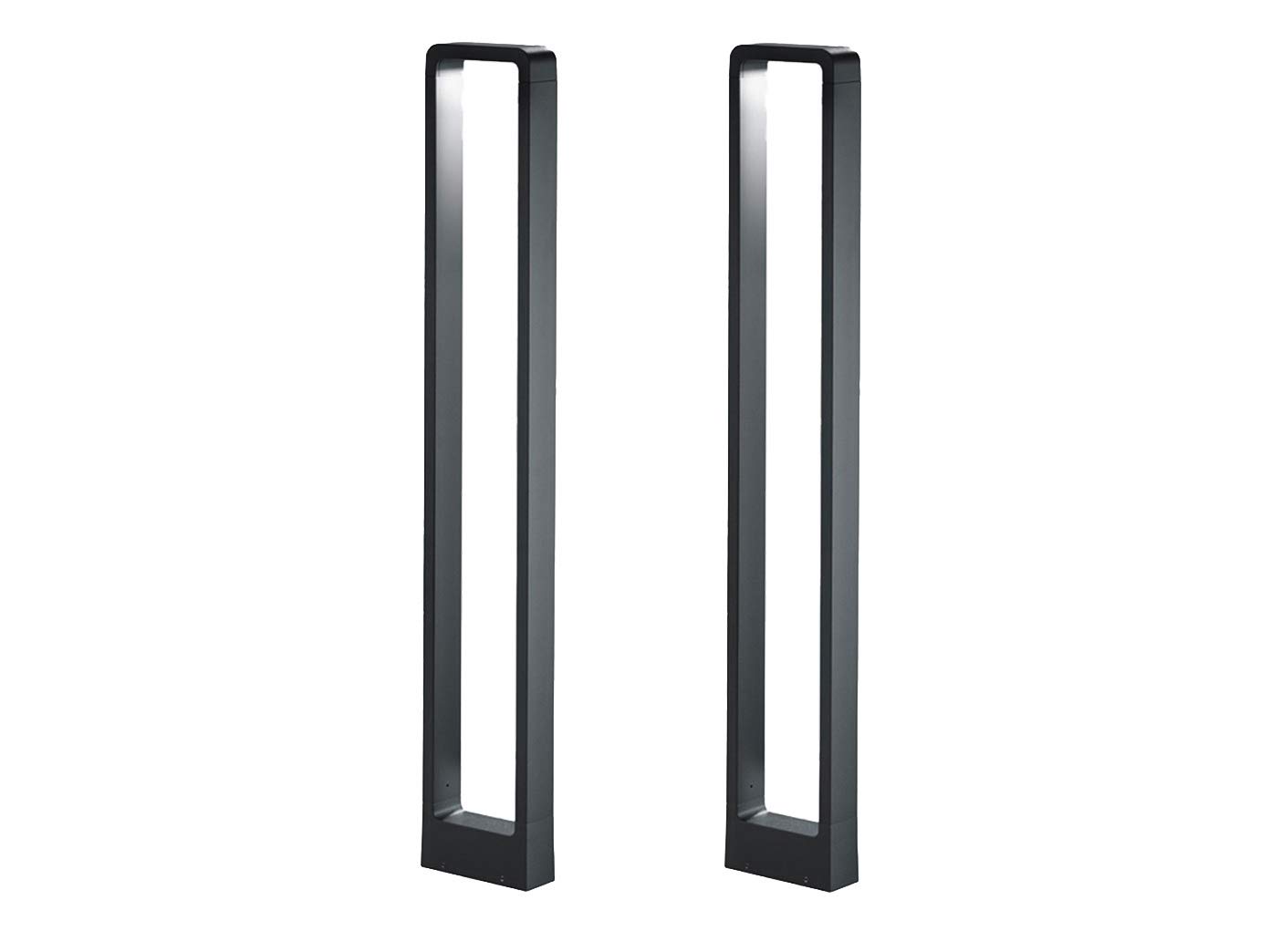 2er SET moderne Wegeleuchten aus Aluminium Anthrazit, Höhe 100cm