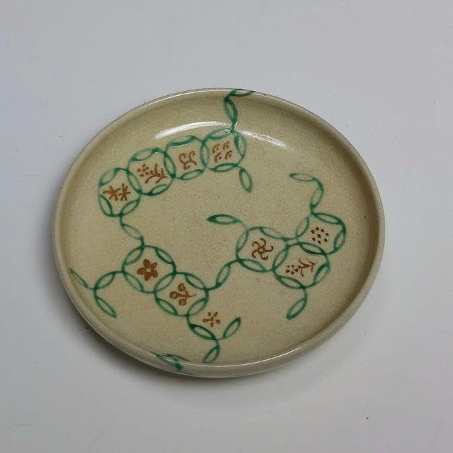 22-382古清水(粟田焼)の美山窯　小皿10客 22-382古清水(粟田焼)の美山窯小皿10客