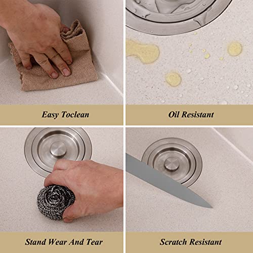 Évier de cuisine en quartz évier à une cuve à encastrer avec pack - 6