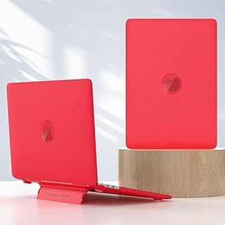 Funda resistente de plástico para laptop compatible con MacBook Air de 13 pulgadas (2018-2021, M1) (modelo: A1932, A2179, A2337), funda protectora para laptop (color: rojo seductor)