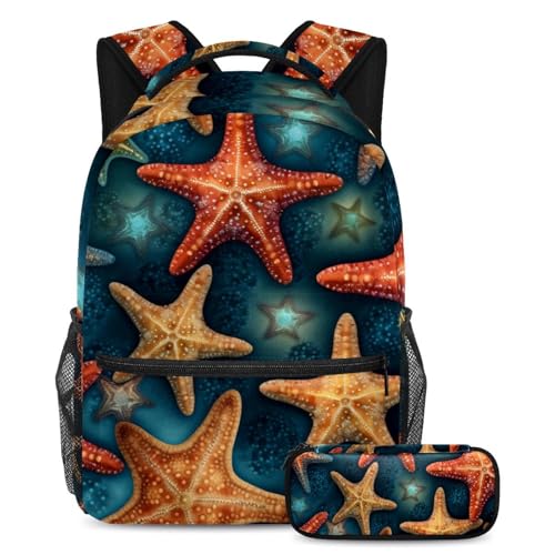 Sac à dos avec trousse Étoile de mer grand format pour stopper le désordre