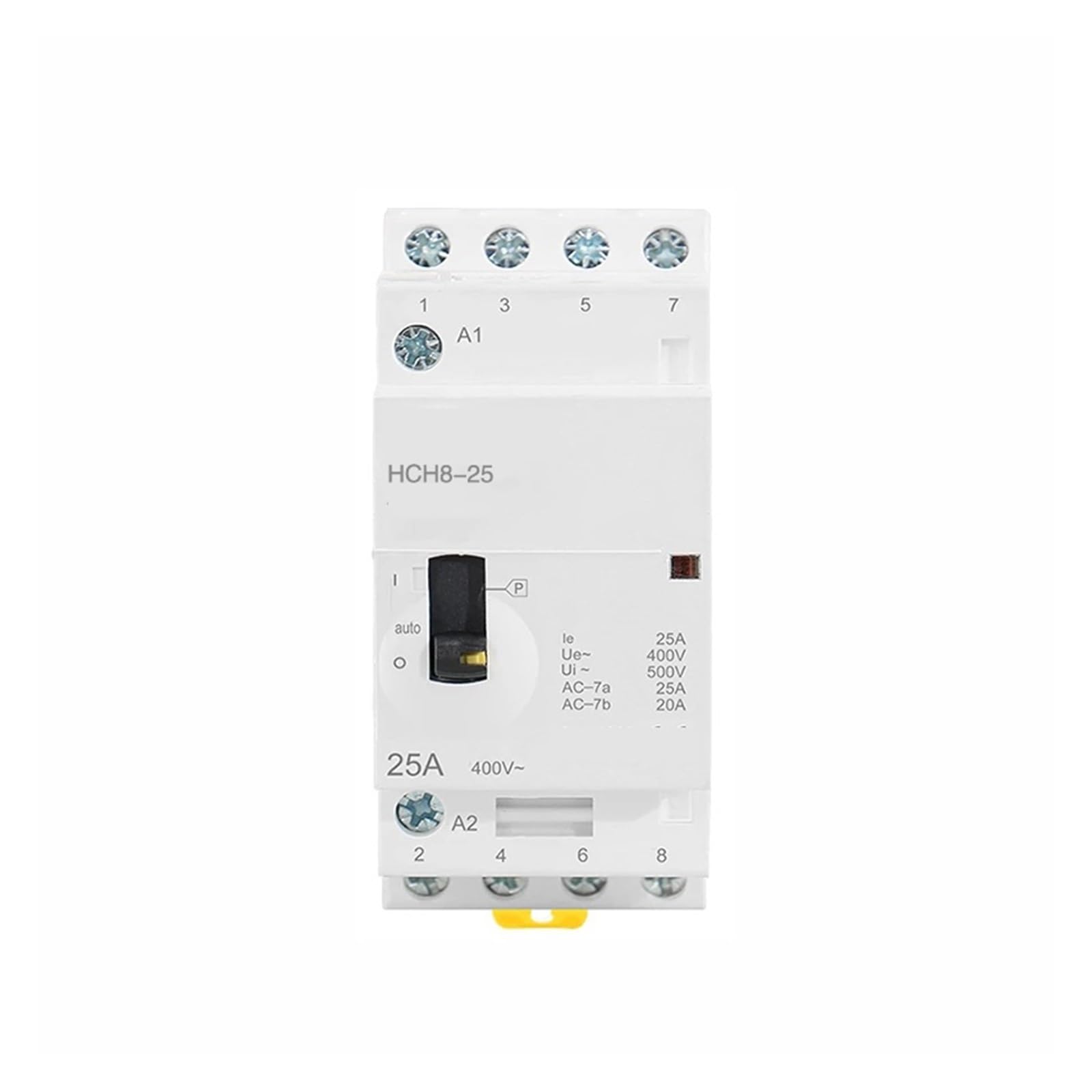 HCH8-25M 4P 25A 220V DIN-Schiene Haushalt AC Modularer Schütz mit manuellem Steuerschalter 4NO 2NO2NC oder 4NC (4P 25A 4NC 230V)