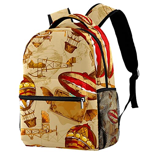 Sac à dos décontracté pour homme doré au motif de Noël style classique multicolore