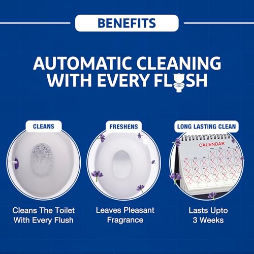 Harpic Hygienic Toilet Cleaner Rim Block, Lavender - 26 g (Pack of 3) | India's # 1 Toilet Cleaner - Image 4