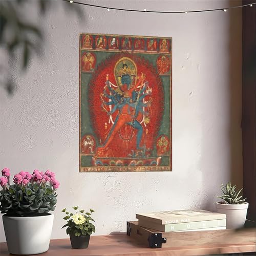 Tableau Vajravarahi Toile Décorative Haute Définition Style Bouddhiste Sacré - 6