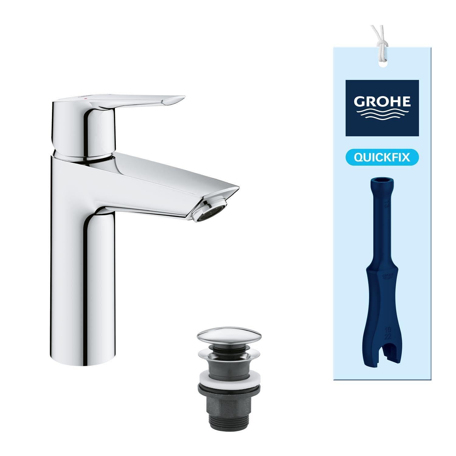 Grohe Robinet de salle de bain, Chromé, Pour le lavabo Taille M