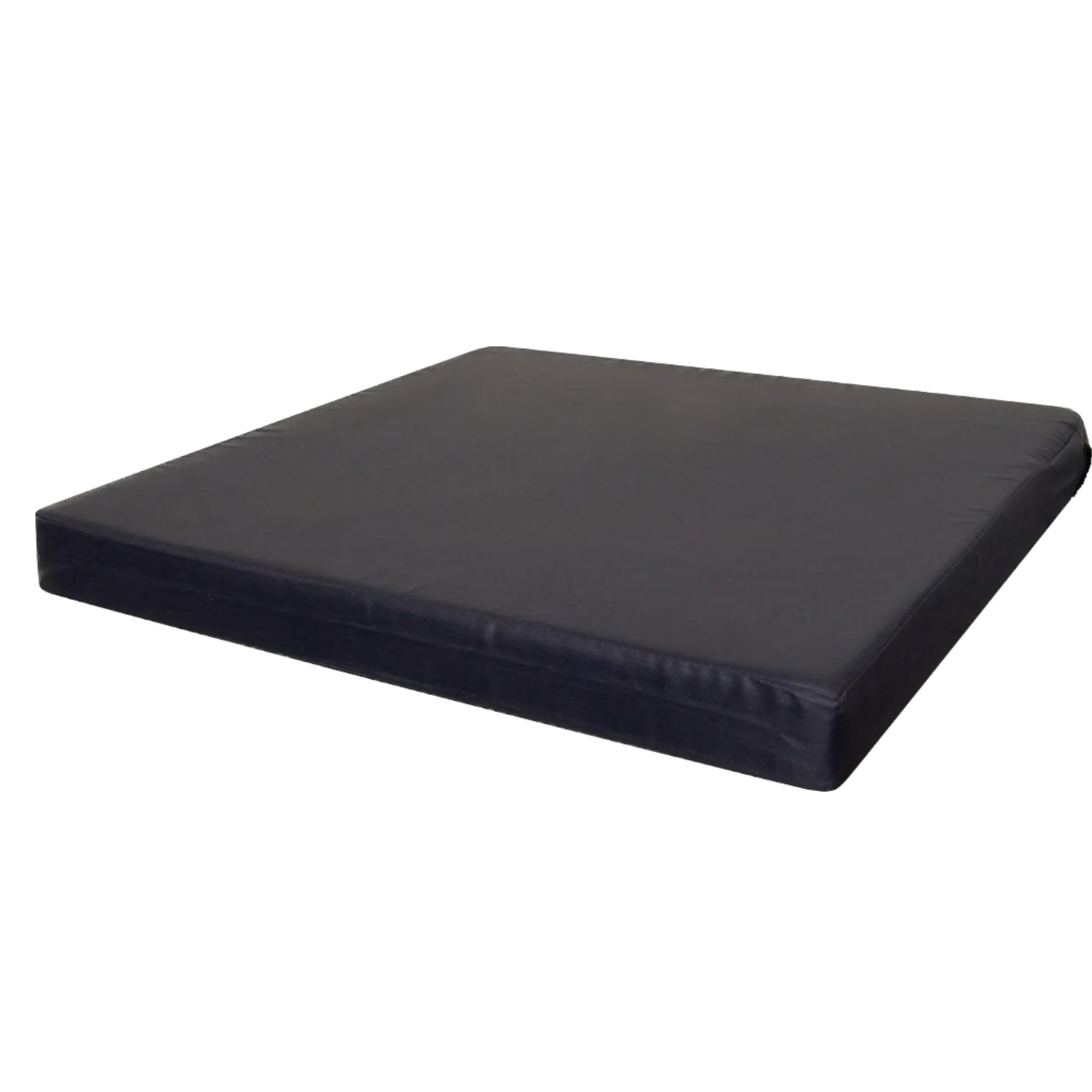 Waterproof Garden Chair Seat Pad 4 cm Indoor Outdoor multi-use for garden patio furniture chair seat pad cushion with zipped removable washable cover 4 cm width (56 x 56 cm (22"x22"), Black)