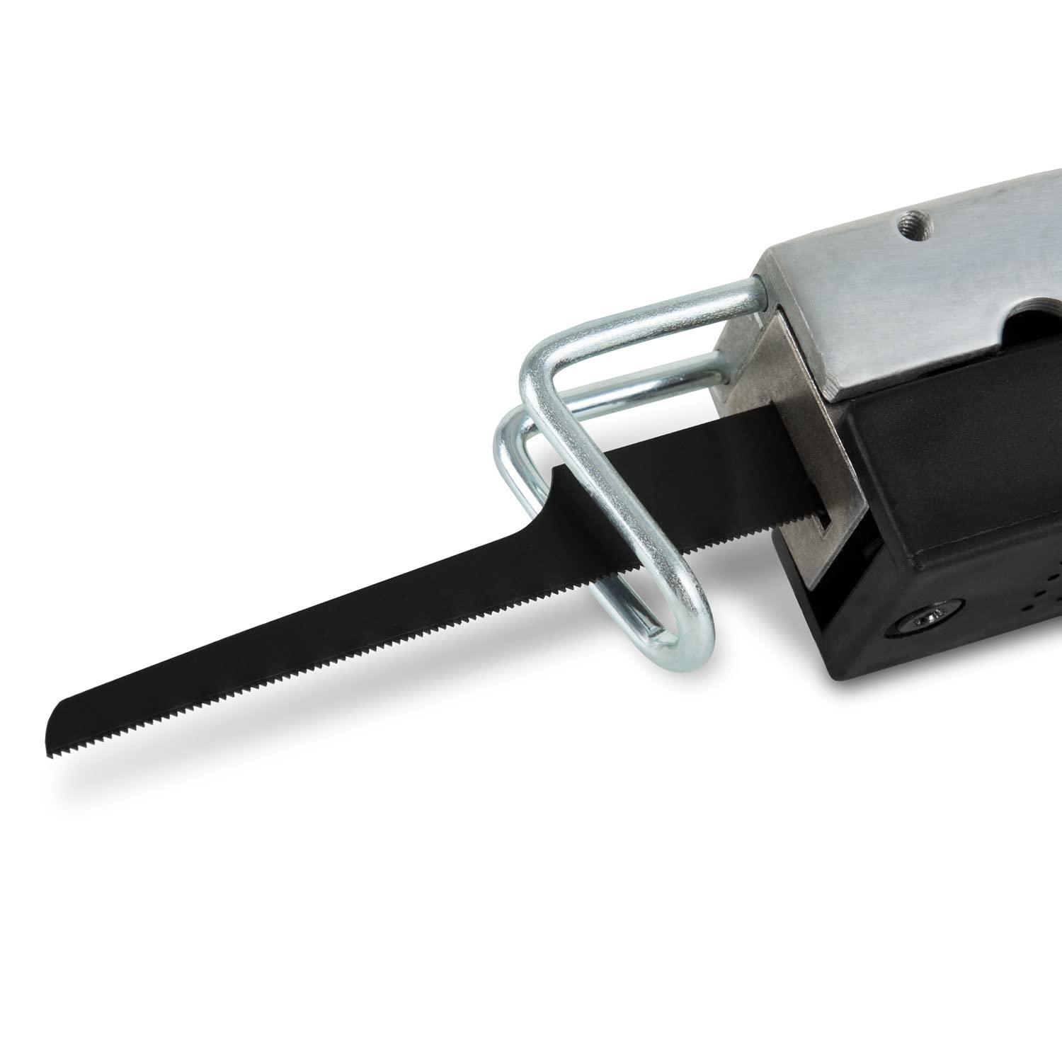 EBERTH Sierra de aire comprimido para carrocerías, acero, aluminio, plástico, sierra para chapas, 10.000 carreras/min., 2 hojas de sierra, conexión de aire comprimido 1/4", presión de trabajo 6 bar
