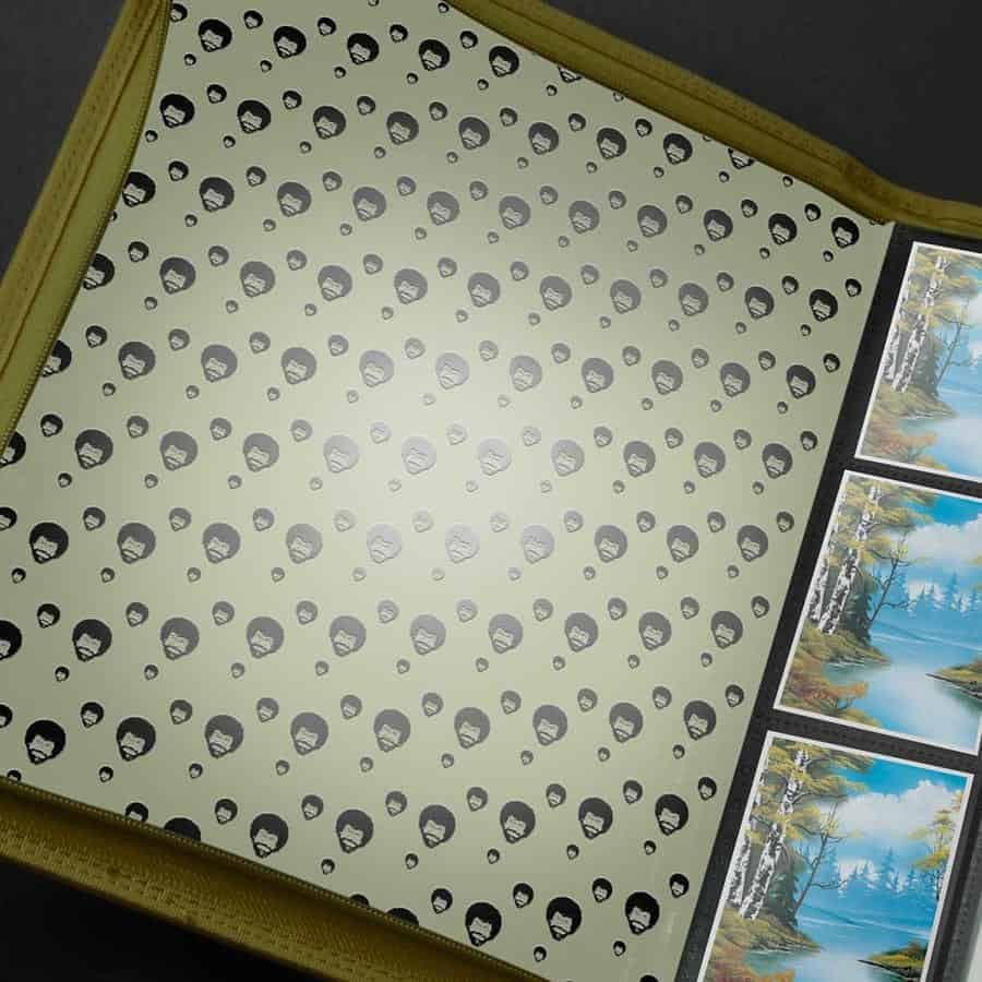 Ultra PRO - Bob Ross Lakeside Path 9-Pocket Zippered PRO-Binder, Trading Card Collector Organizer Bob Ross Merch Premium Storage Leatherette Binder Side-Loading Scenic Artwork