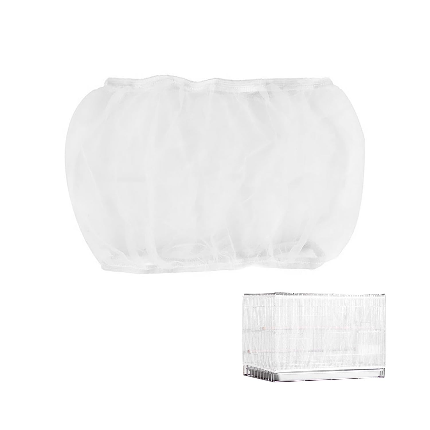 MAXQUU 1 jaula para pájaros, malla de protección para jaulas de pájaros Myna a prueba de polvo y mosquitos, cubierta de malla elástica, adecuada para múltiples tamaños de jaulas.