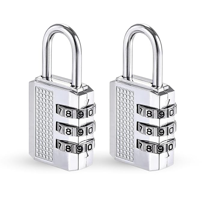 Number Lock Small Bag Lock Travel Lock Luggage Resettable Password Locks Combination Pack of2-image-11